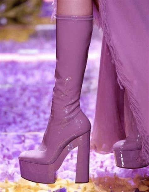 atelier versace patent gogo boots